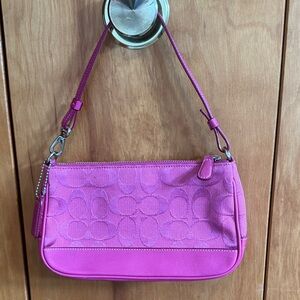 Coach Pink Signature Shoulder Bag
